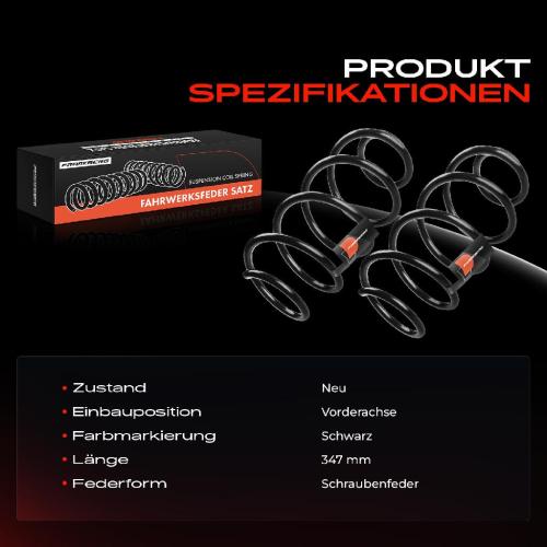 2x Fahrwerksfeder Vorderachse für Skoda Fabia III NJ3 NJ5 VW Polo 6C1 6R1 Bj ab 2009 Bild 2x Fahrwerksfeder Vorderachse für Skoda Fabia III NJ3 NJ5 VW Polo 6C1 6R1 Bj ab 2009