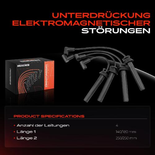 4x Zündleitungssatz Zündkabel für MINI R50 R52 R53 R57 1.4L 1.6L 2001-2008 Bild 4x Zündleitungssatz Zündkabel für MINI R50 R52 R53 R57 1.4L 1.6L 2001-2008