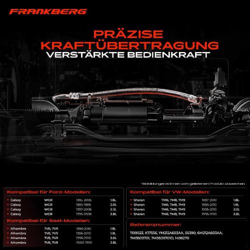 1x Seilzug Feststellbremse Hinterachse beidseitig für VW Sharan 7M Ford Galaxy Seat Alhambra Bild 1x Seilzug Feststellbremse Hinterachse beidseitig für VW Sharan 7M Ford Galaxy Seat Alhambra