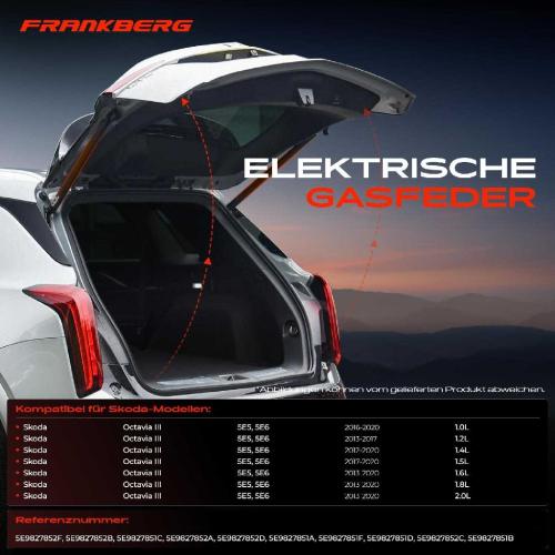 2x Gasfeder Elektrisch Heckklappe Hinten Links und Rechts für Skoda Octavia III 3 Combi 5E5 5E6 Bild 2x Gasfeder Elektrisch Heckklappe Hinten Links und Rechts für Skoda Octavia III 3 Combi 5E5 5E6