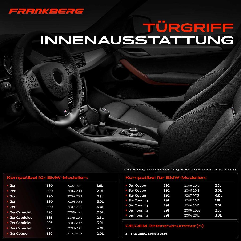 2x Türgriff Innenausstattung Rechts für BMW 3er Cabriolet Coupe E90 E93 E92