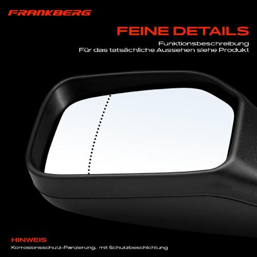 Frankberg 1x Außenspiegel Links für Peugeot 106 I 1A 1C 1S 1.0L 1.1L 1.3L 1.4L 1991-2004 Bild Frankberg 1x Außenspiegel Links für Peugeot 106 I 1A 1C 1S 1.0L 1.1L 1.3L 1.4L 1991-2004