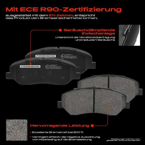 4x Bremsbeläge Vorderachse für Hyundai Grand Santa Fé II Kasten/SUV III KIA Sorento 2005-2025 Bild 4x Bremsbeläge Vorderachse für Hyundai Grand Santa Fé II Kasten/SUV III KIA Sorento 2005-2025