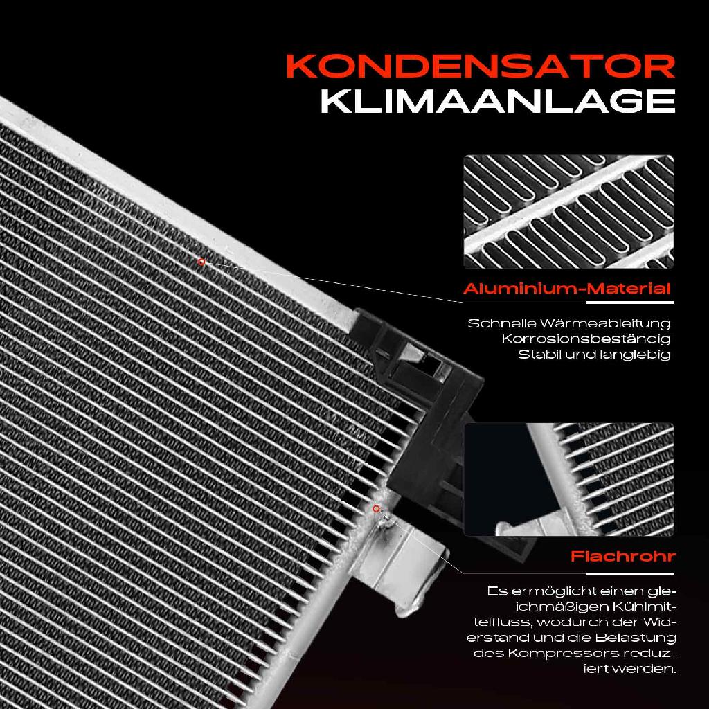 1x Kondensator Klimaanlage für Toyota C-HR X1 1.2L 2016-2023