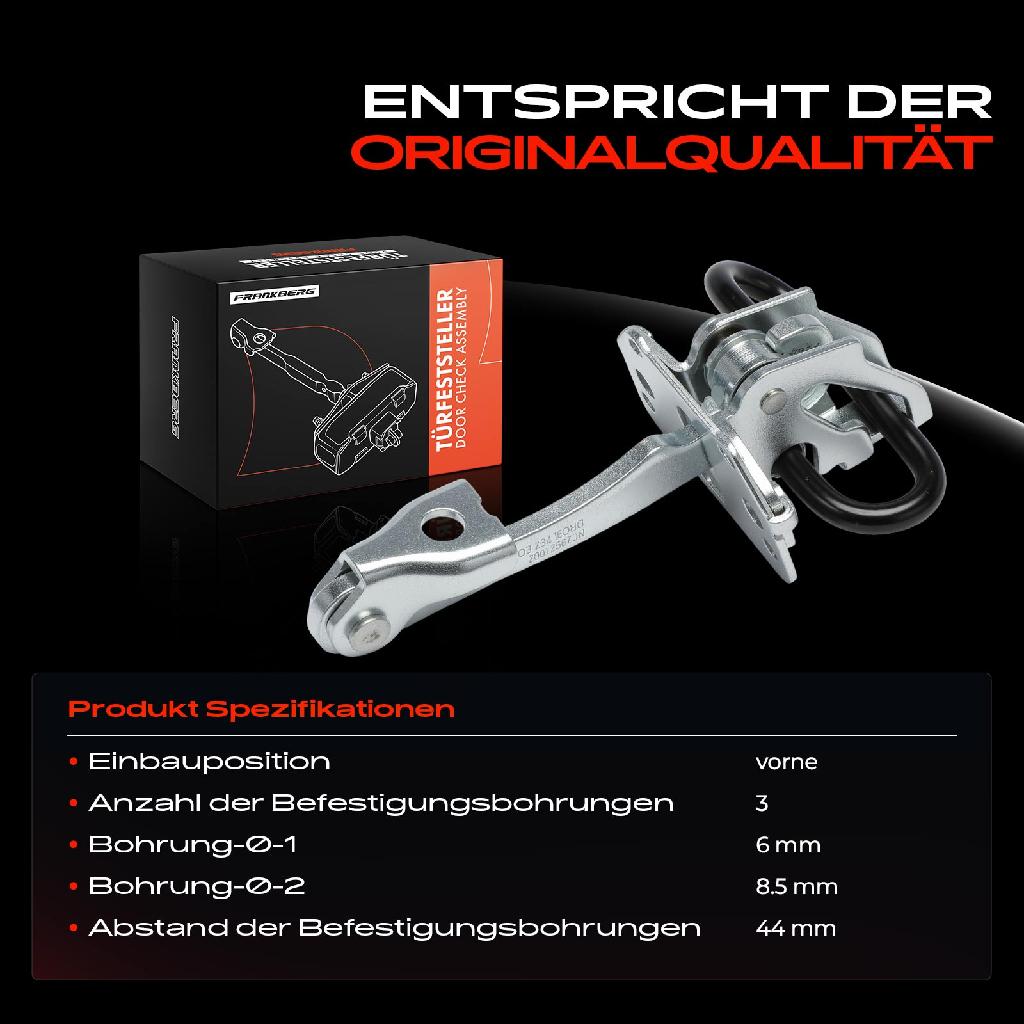 1x Türfeststeller Türfangband Türstopper Vorne für Fiat Grande Punto 199 Linea 110 323