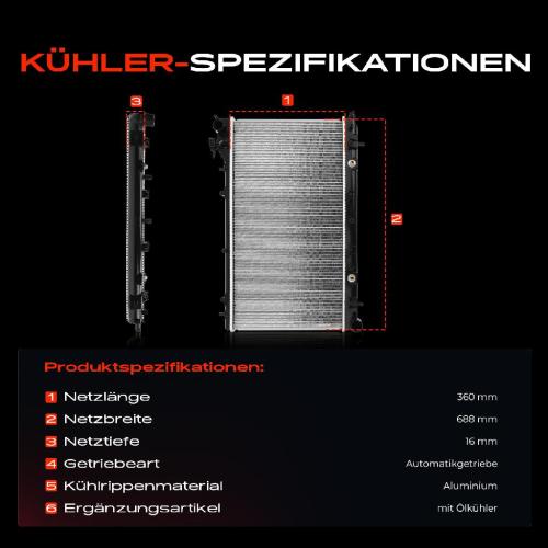 1x Kühler Wasserkühler Motorkühler für Subaru Forester SG 2.5L 2.0L 2002-2008 Bild 1x Kühler Wasserkühler Motorkühler für Subaru Forester SG 2.5L 2.0L 2002-2008