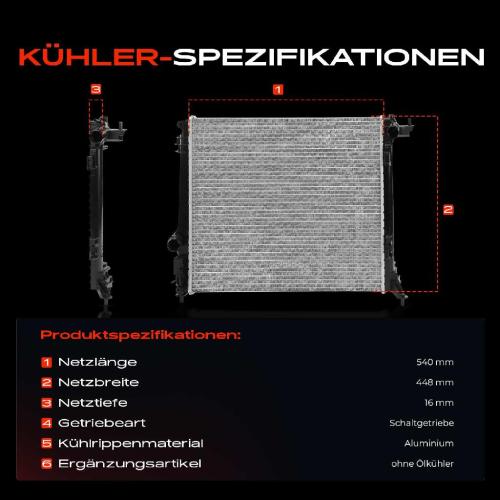 Frankberg 1x Kühler Wasserkühler Motorkühler für Renault Grand Scénic IV R9 Scénic IV J9 Bild Frankberg 1x Kühler Wasserkühler Motorkühler für Renault Grand Scénic IV R9 Scénic IV J9
