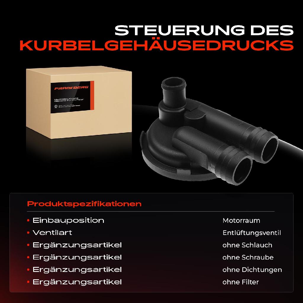 1x Ventil Kurbelgehäusentlüftung für VW Golf III IV Passat 35I Seat Ibiza II 2.0L