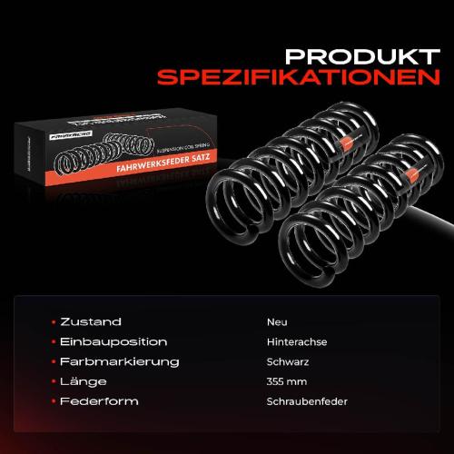 2x Fahrwerksfeder Hinterachse für Mercedes-Benz E-Klasse W211 4.0L 5.0L 5.5L 2002-2008 Bild 2x Fahrwerksfeder Hinterachse für Mercedes-Benz E-Klasse W211 4.0L 5.0L 5.5L 2002-2008