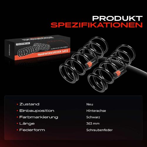 Frankberg 2x Fahrwerksfeder Hinterachse für Mazda 626 V Station Wagon GW 1.8L 2.0L 1998-2002 Bild Frankberg 2x Fahrwerksfeder Hinterachse für Mazda 626 V Station Wagon GW 1.8L 2.0L 1998-2002