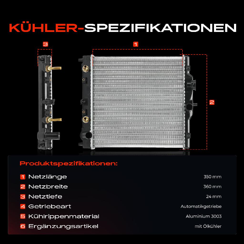 1x Kühler Wasserkühler Motorkühler für Honda Civic V VI Hatchback Coupe MG Rover