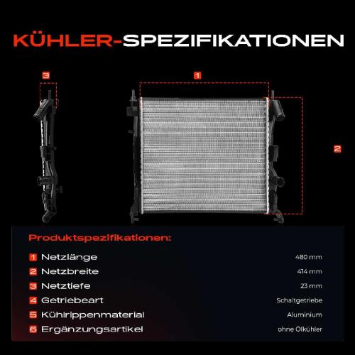 Frankberg 1x Kühler Wasserkühler Motorkühler für Dacia Logan Sandero Solenza Renault Clio Kangoo Thalia Bild Frankberg 1x Kühler Wasserkühler Motorkühler für Dacia Logan Sandero Solenza Renault Clio Kangoo Thalia