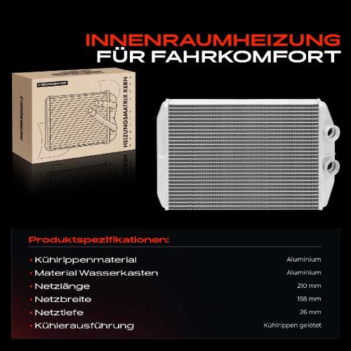 1x Wärmetauscher Innenraumheizung für Opel Movano B Renault Kangoo Nissan Mercedes-Benz Bild 1x Wärmetauscher Innenraumheizung für Opel Movano B Renault Kangoo Nissan Mercedes-Benz