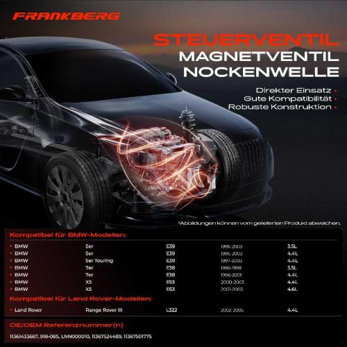 2x Steuerventil Nockenwellenverstellung für BMW E39 E38 X5 E53 E52 11367501775 Bild 2x Steuerventil Nockenwellenverstellung für BMW E39 E38 X5 E53 E52 11367501775