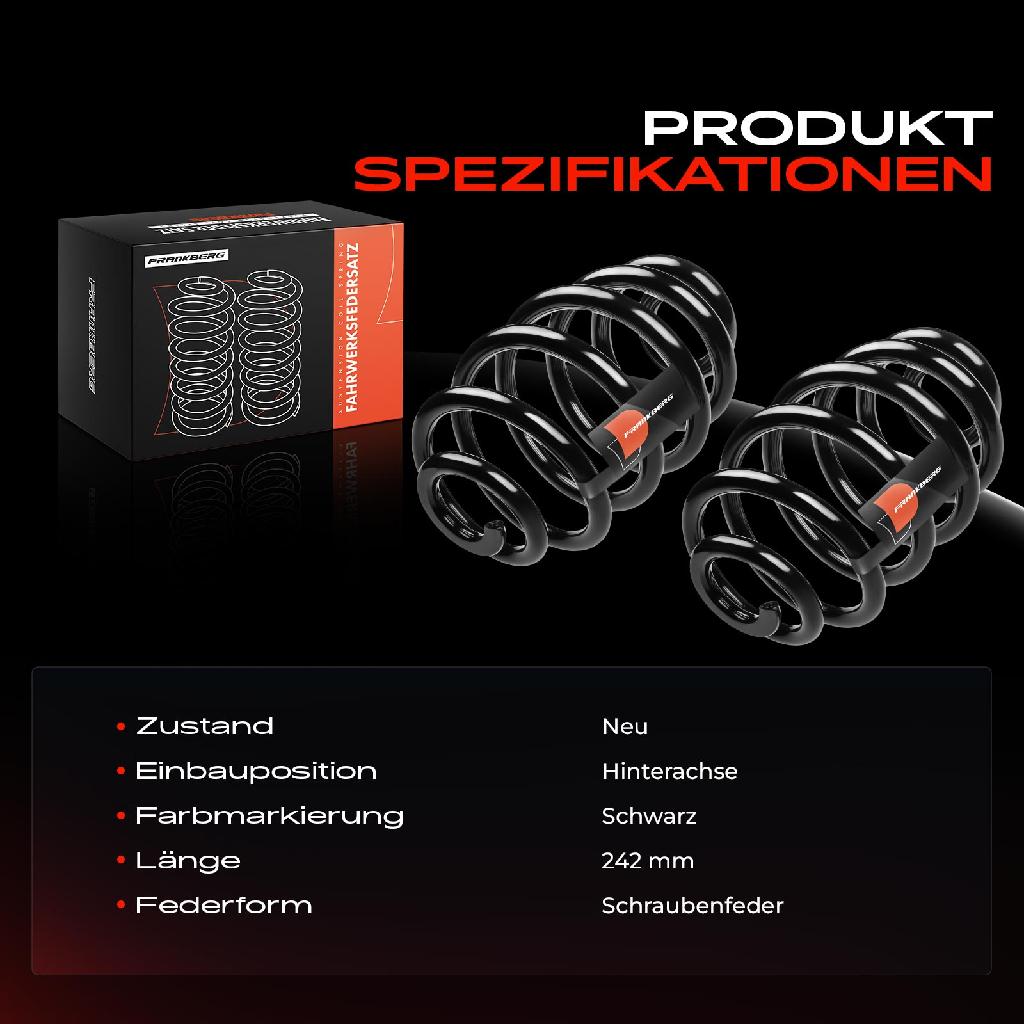 2x Fahrwerksfeder Hinterachse für BMW 3er E30 1.6L 1.8L 2.0L 2.3L 2.4L 2.5L 2.7L 1982-1994