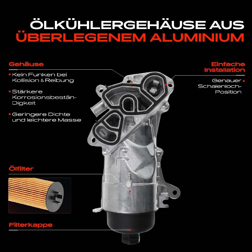 1x ÖlkühlerÖlfilter für Citroën Berlingo C2 C3 C4 C5 1.6L