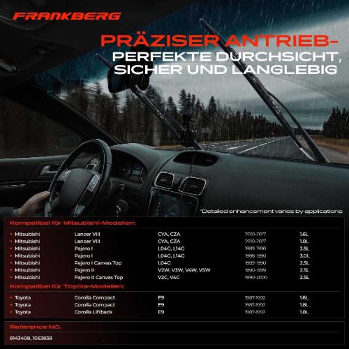 Frankberg 1x Wischermotor Scheibenwischermotor Vorne für Mitsubishi L300/Delica II Bus Toyota Corolla Bild Frankberg 1x Wischermotor Scheibenwischermotor Vorne für Mitsubishi L300/Delica II Bus Toyota Corolla