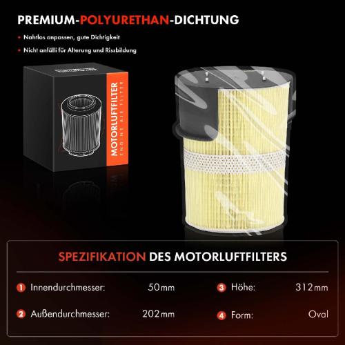 2x Luftfilter Filtereinsatz für Porsche Cayman Boxster 987 2.7-3.4 2004-2013 Bild 2x Luftfilter Filtereinsatz für Porsche Cayman Boxster 987 2.7-3.4 2004-2013