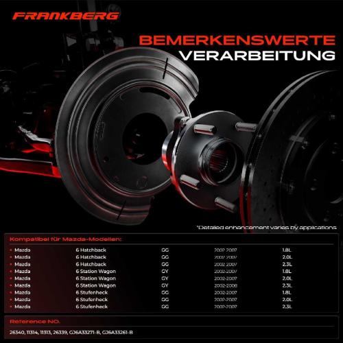 2x Ankerblech Bremsscheibe Vorderachse Beidseitig für Mazda 6 Hatchback/Station Wagon/Stufenheck Bild 2x Ankerblech Bremsscheibe Vorderachse Beidseitig für Mazda 6 Hatchback/Station Wagon/Stufenheck