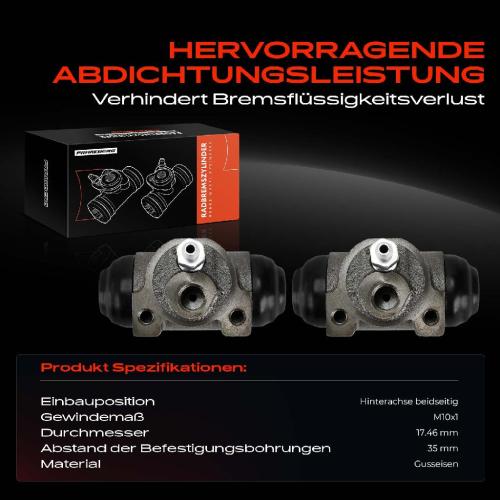 2x Radbremszylinder Hinten für Daihatsu Hijet S85 Piaggio Porter 1.0L-1.4L Bild 2x Radbremszylinder Hinten für Daihatsu Hijet S85 Piaggio Porter 1.0L-1.4L