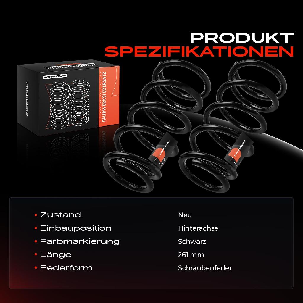 2x Fahrwerksfeder Hinterachse für Honda Civic VII Hatchback EP EU EV 1.4L 1.6L 2001-2005