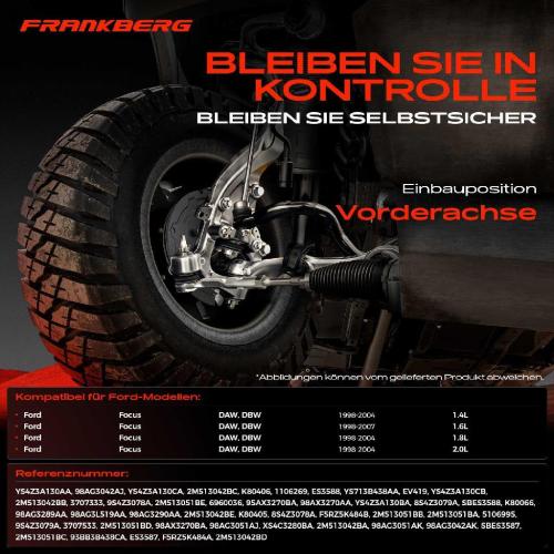 1x Querlenker Satz Vorderachse für Ford Focus DAW DBW 1.4L 1.6L 1.8L 2.0L 1998-2007 Bild 1x Querlenker Satz Vorderachse für Ford Focus DAW DBW 1.4L 1.6L 1.8L 2.0L 1998-2007