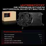 1x Motorkühller Einfachlüfter mit Kühlerlüfterrahmen Ford Focus II C-Max Mazda 3 Volvo