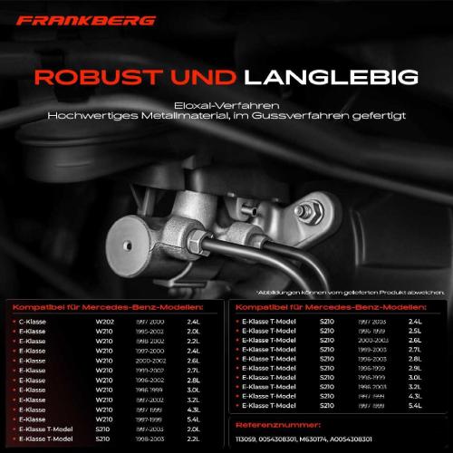 1x Hauptbremszylinder Bremszylinder für Mercedes-Benz C-Klasse W202 E-Klasse W210 Bild 1x Hauptbremszylinder Bremszylinder für Mercedes-Benz C-Klasse W202 E-Klasse W210