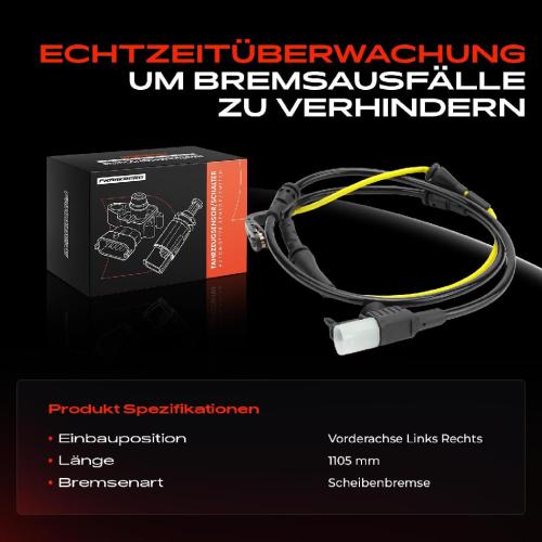 1x Warnkontakt Bremsbelagverschleiß Vorderachse für Jaguar F-Pace X761 Land Rover L560 Bild 1x Warnkontakt Bremsbelagverschleiß Vorderachse für Jaguar F-Pace X761 Land Rover L560