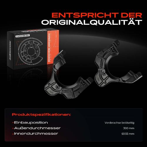 Frankberg 2x Ankerblech Bremsscheibe Vorderachse Beidseitig für Fiat Ducato Peugeot Boxer Citroën Bj ab 2006 Bild Frankberg 2x Ankerblech Bremsscheibe Vorderachse Beidseitig für Fiat Ducato Peugeot Boxer Citroën Bj ab 2006