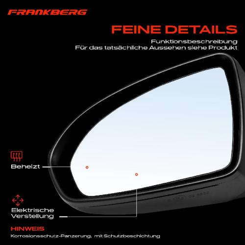 1x Außenspiegel Links für Smart Fortwo Cabrio Coupe 451 0.8L 1.0L Bj ab 2007 Bild 1x Außenspiegel Links für Smart Fortwo Cabrio Coupe 451 0.8L 1.0L Bj ab 2007