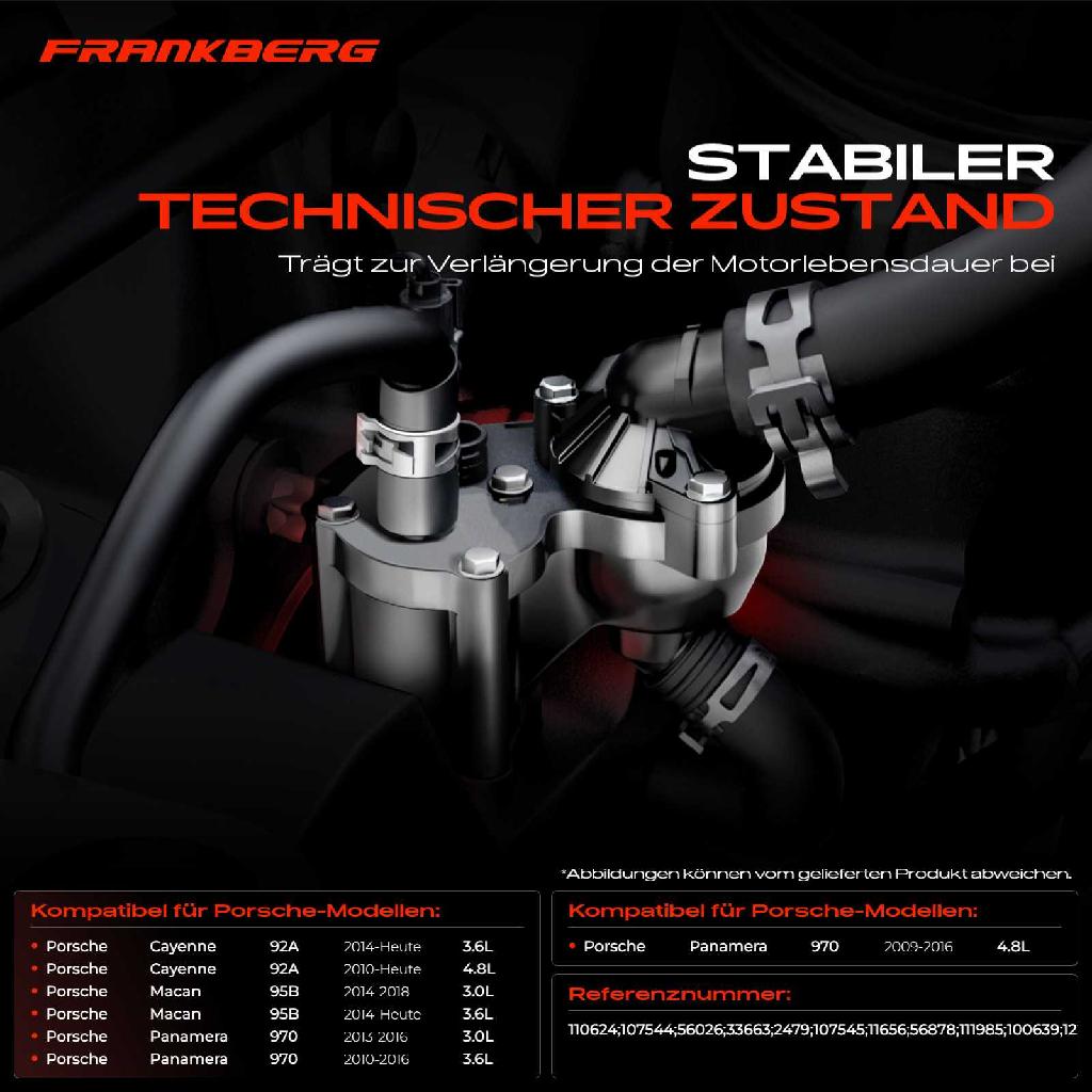 1x Thermostat Kühlmittel für Porsche Cayenne 92A Macan 95B Panamera 970 Bj ab 2010