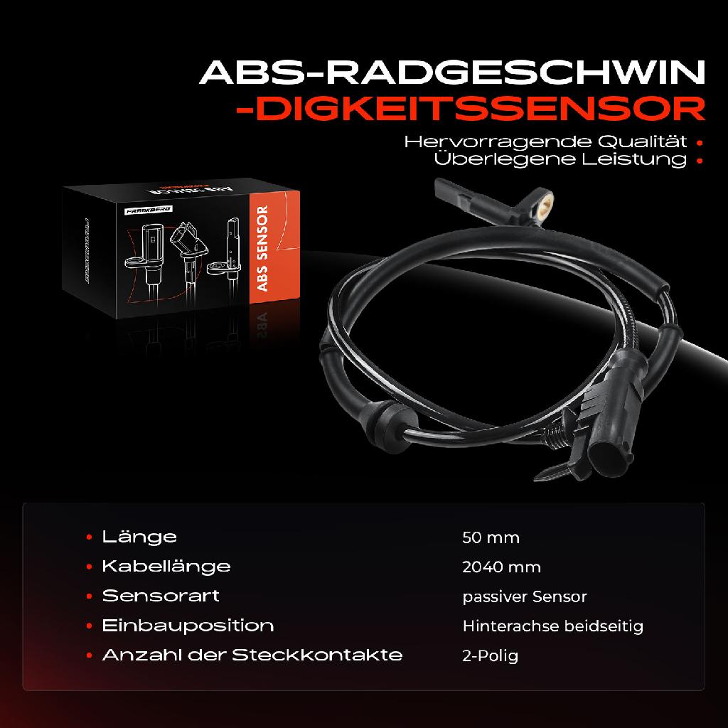 1x ABS Sensor Vorderachse beidseitig für Mitsubishi Colt CZC Cabriolet VI Smart Forfour 1.5L 1.1L 1.3L 2004-2012