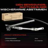 1x Wischergestänge Vorne für Seat Altea 5P1 XL 5P5 5P8 Toledo III