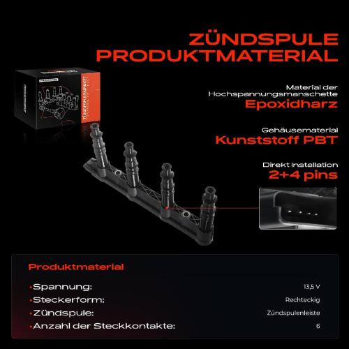 Frankberg 1x Zündmodul Zündspule für Citroën C2 C3 I C4 Coupe Peugeot 1007 206 Schrägheck SW 207 307 Break 2003-2013 Bild Frankberg 1x Zündmodul Zündspule für Citroën C2 C3 I C4 Coupe Peugeot 1007 206 Schrägheck SW 207 307 Break 2003-2013