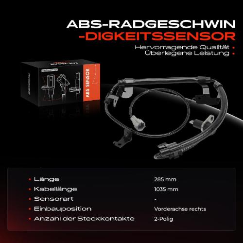 Frankberg 1x ABS Sensor Vorderachse rechts für Nissan Navara D22 NP300 Pick-up Pick-up 2.5L 2.4L Bj ab 1998 Bild Frankberg 1x ABS Sensor Vorderachse rechts für Nissan Navara D22 NP300 Pick-up Pick-up 2.5L 2.4L Bj ab 1998