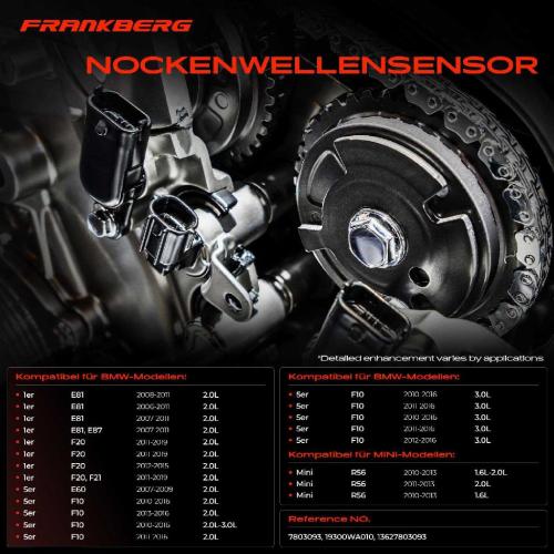 1x Nockenwellenposition Sensor für BMW E81 E87 F20 F21 E88 E82 F22 E90 F30 E92 E93 Bild 1x Nockenwellenposition Sensor für BMW E81 E87 F20 F21 E88 E82 F22 E90 F30 E92 E93