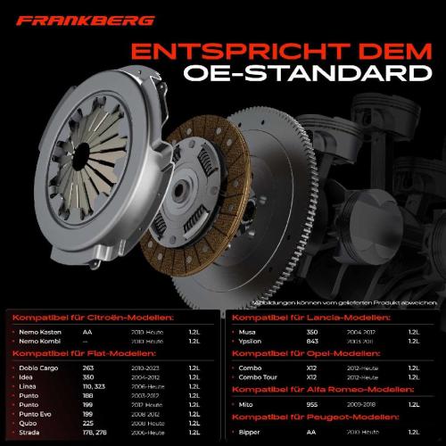 Frankberg 1x Kupplungssatz f r Alfa Romeo Mito Citro n Nemo Kasten Kombi Fiat Doblo Cargo Kasten/MPV Bild Frankberg 1x Kupplungssatz f r Alfa Romeo Mito Citro n Nemo Kasten Kombi Fiat Doblo Cargo Kasten/MPV
