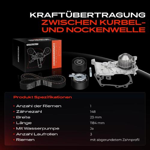 1x Zahnriemensatz Zahnriemen Wasserpumpe für VW Golf 5 6 Audi A3 8P A4 Seat Leon Skoda Octavia Bild 1x Zahnriemensatz Zahnriemen Wasserpumpe für VW Golf 5 6 Audi A3 8P A4 Seat Leon Skoda Octavia