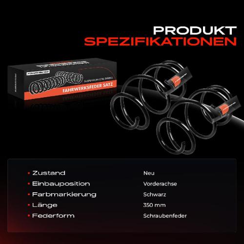Frankberg 2x Fahrwerksfeder Vorderachse für Mercedes-Benz SLK R172 2.1L Bj ab 2012 Bild Frankberg 2x Fahrwerksfeder Vorderachse für Mercedes-Benz SLK R172 2.1L Bj ab 2012