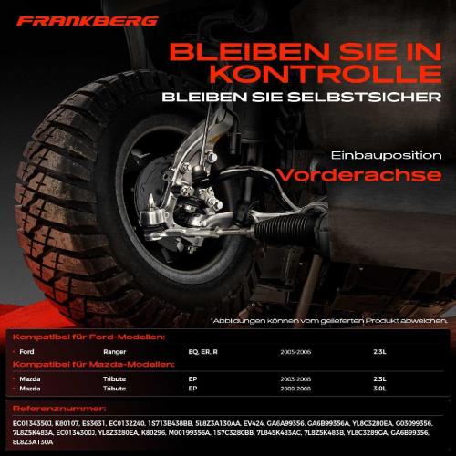 1x Querlenker Satz Vorderachse für Ford Ranger EQ ER R Mazda Tribute EP 2.3L 3.0L 2000-2008 Bild 1x Querlenker Satz Vorderachse für Ford Ranger EQ ER R Mazda Tribute EP 2.3L 3.0L 2000-2008