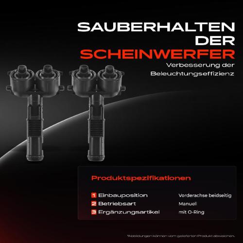 2x Scheinwerferreinigung Waschwasserdüse Vorderachse für VW Touareg 7LA 7L6 7L7 2007-2010 Bild 2x Scheinwerferreinigung Waschwasserdüse Vorderachse für VW Touareg 7LA 7L6 7L7 2007-2010