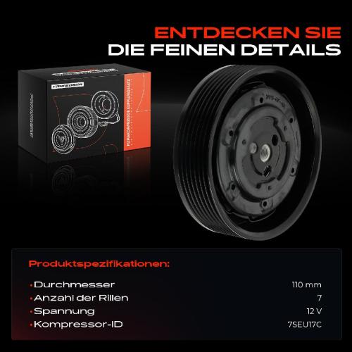 1x Magnetkupplung Klimakompressor für BMW 5er F10 F18 E60 3.0L 2006-2016 Bild 1x Magnetkupplung Klimakompressor für BMW 5er F10 F18 E60 3.0L 2006-2016