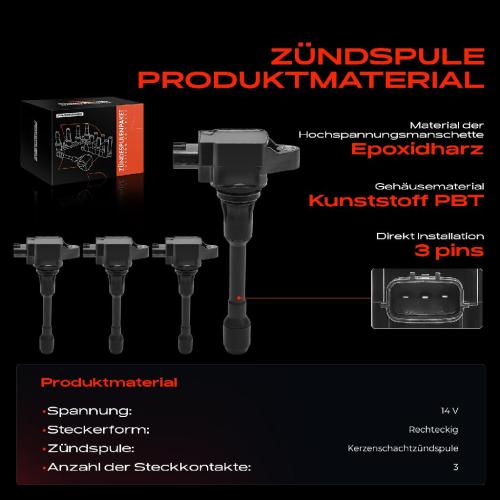 Frankberg 4x Zündmodul Zündspule für Nissan Altima Coupe Bluebird Sylphy II Caravan Bus Kasten Cube Juke Livina Bild Frankberg 4x Zündmodul Zündspule für Nissan Altima Coupe Bluebird Sylphy II Caravan Bus Kasten Cube Juke Livina