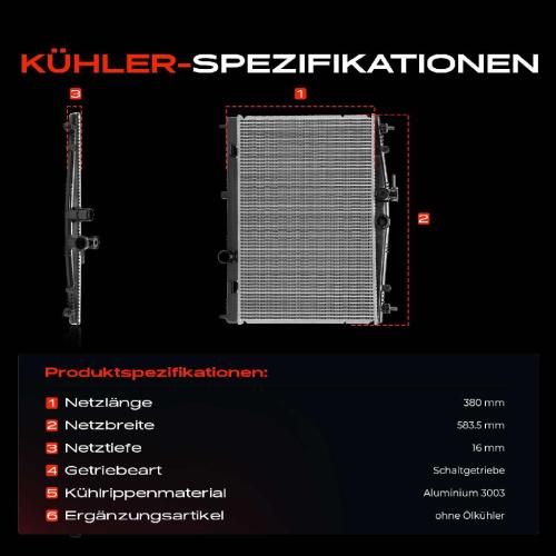 1x Kühler Wasserkühler Motorkühler für Nissan Juke Van F15 1.6L 2010-2023 Bild 1x Kühler Wasserkühler Motorkühler für Nissan Juke Van F15 1.6L 2010-2023