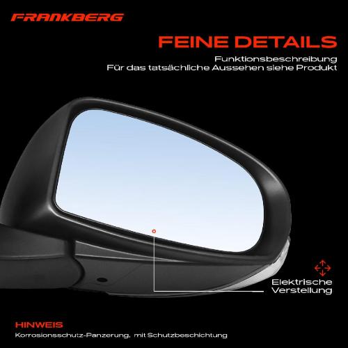 Frankberg 1x Außenspiegel Rechts für Toyota IQ J1 1.0L 1.3L 1.4L 2009-2015 Bild Frankberg 1x Außenspiegel Rechts für Toyota IQ J1 1.0L 1.3L 1.4L 2009-2015