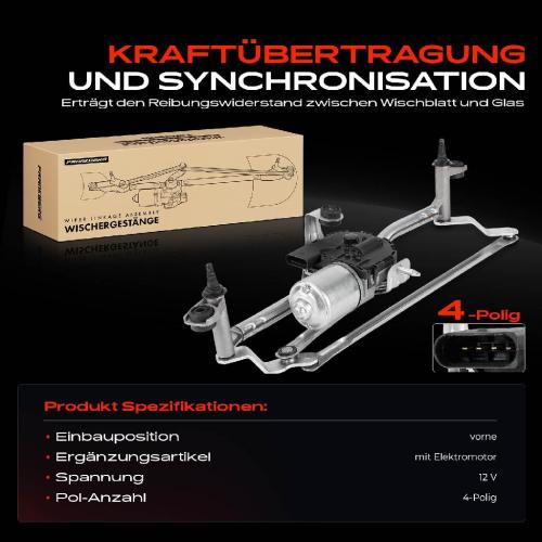 Frankberg 1x Wischerarm Scheibenwischer Vorne für VW Caddy III 2C_ 2K_ Touran 1T1 1T2 Bild Frankberg 1x Wischerarm Scheibenwischer Vorne für VW Caddy III 2C_ 2K_ Touran 1T1 1T2