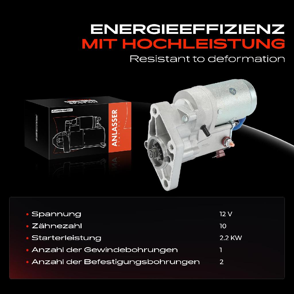 1x Anlasser Starter für KIA Carnival I UP Carnival II GQ 2.9L 1999-2007