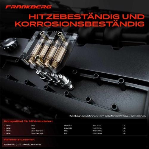 Frankberg 1x Zündmodul Zündspule für MINI Mini R50 R53 Mini Cabriolet R52 1.6L 2001-2008 Bild Frankberg 1x Zündmodul Zündspule für MINI Mini R50 R53 Mini Cabriolet R52 1.6L 2001-2008