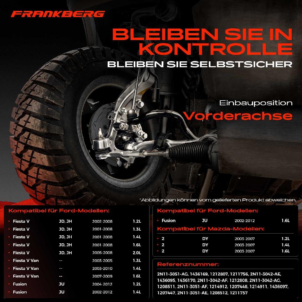 1x Querlenker Vorderachse für Ford Fiesta V Van Fusion Mazda 2 1.2L 1.3L 1.4L 1.6L 2.0L 2001-2012